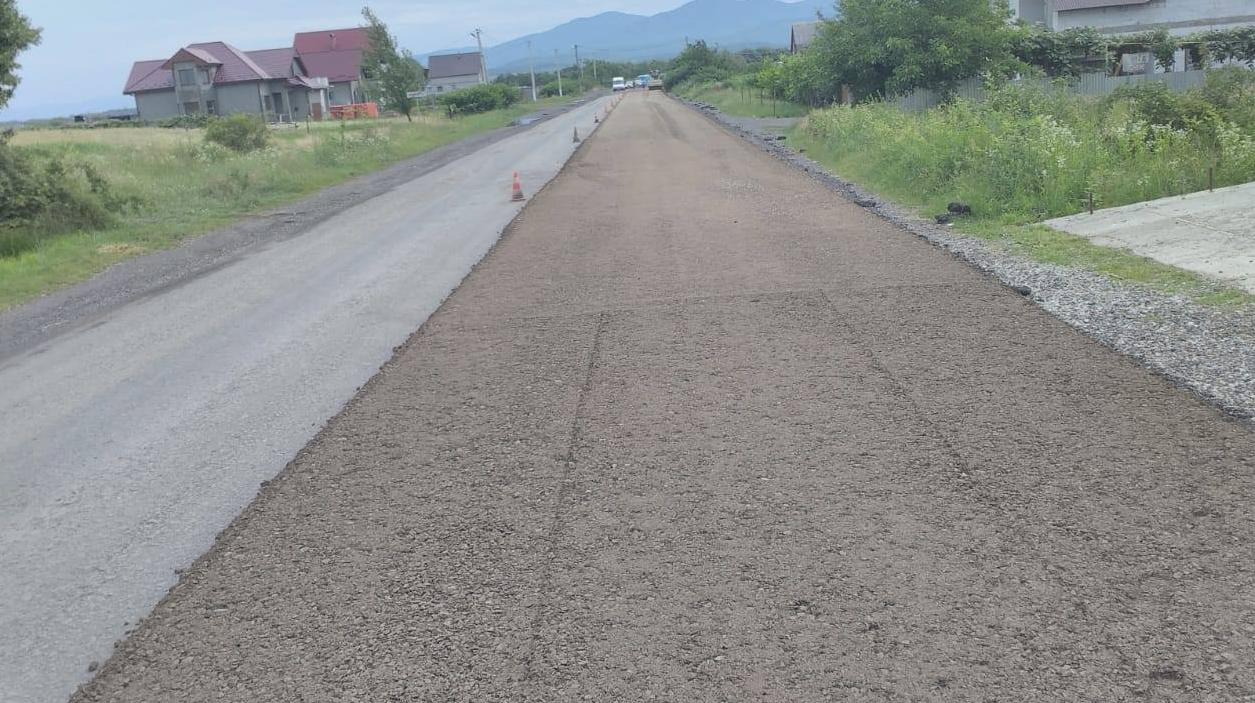 Road repairs in Shyroke village