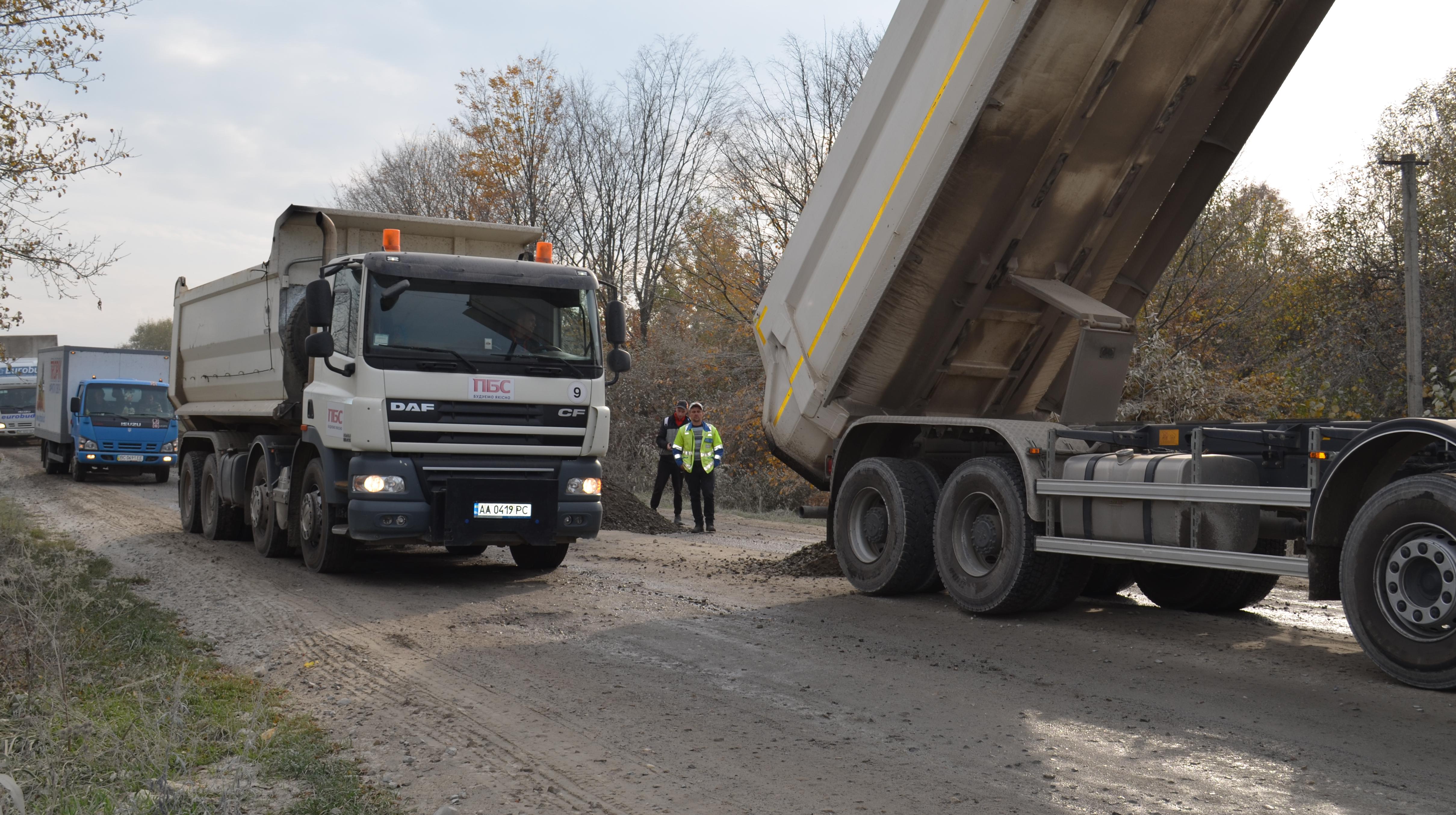 Road repairs resumed in Dolyna