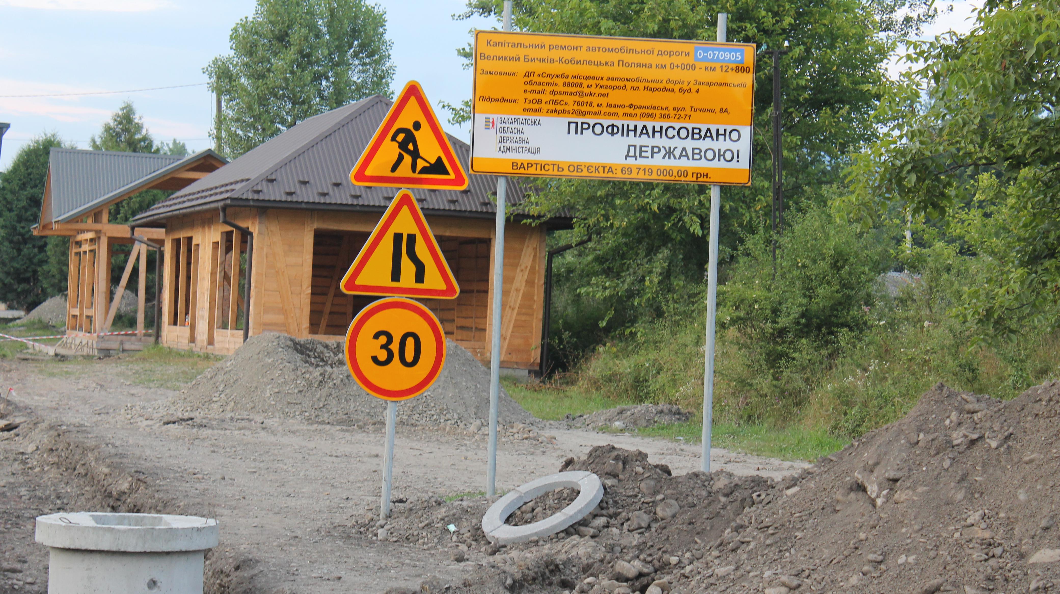 «ПБС» ремонтує дорогу Великий Бичків - Кобилецька Поляна