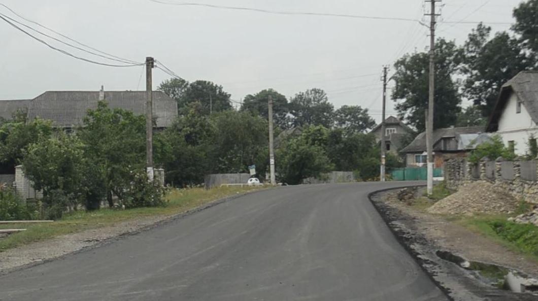 A road inspection in Komariv village